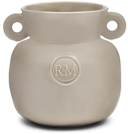 Riviera Maison Halter für Küchenutensilien Steingut Organizer für die Arbeitsplatte Spachteltopf mit RM-Logo, spülmaschinenfest - Portofino Utensil Holder - (ØxH) 13.5x18.5