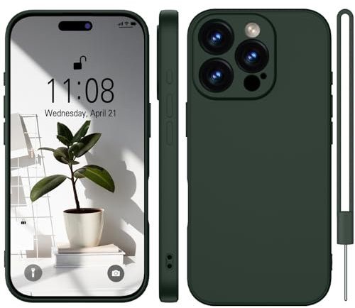 WXX für iPhone 16 Pro Max Hülle Silikon Case, Handyhülle für iPhone 16 Pro Max Dünn Slim mit Microfiber, Kratzfeste Rundumschutz Case Hülle für iPhone 16 Pro Max 6.9'' Grün