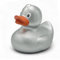 Quietscheente Steffi Silber, eine original Badeente von SUPERLOTTI®, der Qualitätsmarke für Kinder! Nur echt in der Apfelbox!