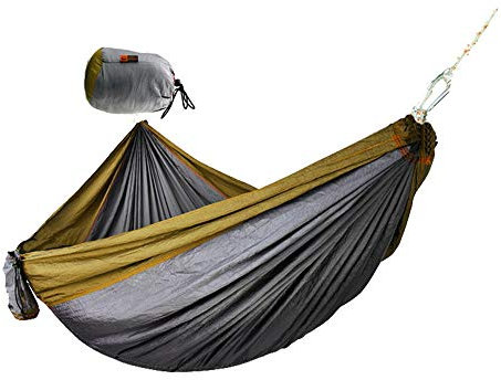 Reisehängematte für den Außenbereich, Fallschirmtuch-Hängematte für den Außenbereich, Camping, doppelt verbreiterte Hängematte für Reisen und Garten (Farbe: F, Größe: 300 cm x 180 cm)