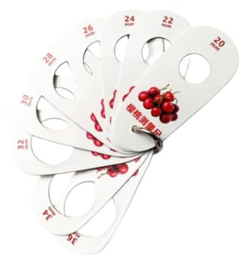 FLCPJGV Calibro per Frutta, Calibro Circolare Multifunzione a 9 Fori per Frutta, Righello per Strumento di Misurazione Del Grado per Frutta Fresca, ciliegia