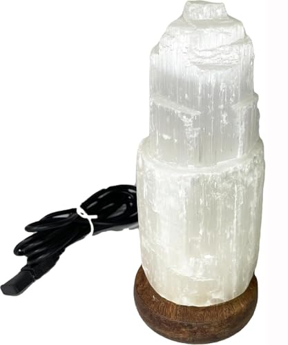 Fantasy Bazar Lampada di Selenite USB luce bianca