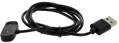 vhbw USB Ladekabel kompatibel mit Huami Amazfit Pop, T-Rex Pro, Pop Pro Smartwatch Fitnesstracker - Ladestation Schwarz, magnetisch, 96 cm