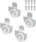 4pcs Sliding Closet Door Roller Kit, Flexible Sliding Wardrobe Door Hardware Set with Screws Smooth & Quiet Shower Sliding Door Wheels Runner Replacement for Sliding Closet Bedroom Wardrobe