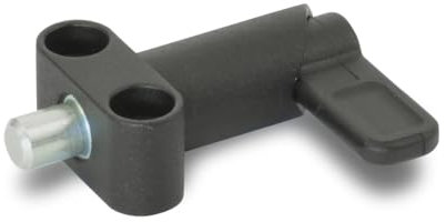 Ganter Normelemente | Pestillo de bloqueo | Pestillo giratorio | Pestillo para puerta - GN 612.9-8-16-16-SW | Perno de 8 x 16 mm