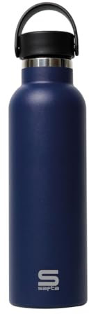SAFTA MARINO - Botella Termo, Botella de Agua, Acero Inoxidable, Doble Aislamiento, 12h de Bebida Caliente y 24h de Bebida Fría, 7.3x25 cm, 600 ml