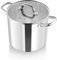 HaWare 10L Stock Pot, Large Tri-Ply Bottom Stainless Steel Stock with Visible Lid, 24cm Cooking Pot for Pasta/Meat/Soup, Suit for Induction/Electric/Gas/Ceramic, Healthy & Easy Clean