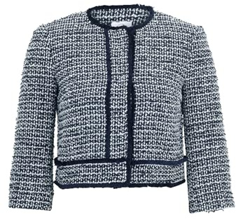Betty & Co Damen Bolero-Jacke mit aufgesetzten Taschen 36, Dark Blue Melange