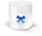 WD Lifestyle - Bicchiere in Vetro Borosilicato 250ml con Soggetto in Vetro Colorato Interno (Fiocco Blu)