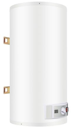 Mermajestic Elektrischer Warmwasserbereiter 50l mit Edelstahl-Heizrohr – Schnelle WassererwäRmung Bis 75°C, 2000w Leistung, Elektrospeicher Warmwasserspeicher Smart Control WandhäNgender Boiler