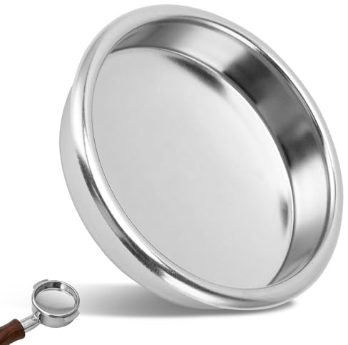 HARY 58mm Back Flush Blind Filter Stainless Steel Backflush Disc Insert Cleaning Disc for Coffee Machine Espresso Backflush Cleaning Disc Coffee Machine Blank