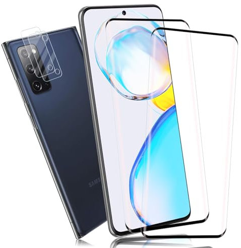 Carantee Verre Trempé pour Samsung Galaxy S20, 2+2 pièces 9H Dureté Haute Sensibilité protection écran+Caméra Arrière, Ultra HD 3D plein écran vitre protection, Sans Bulles Samsung S20 Film Protection