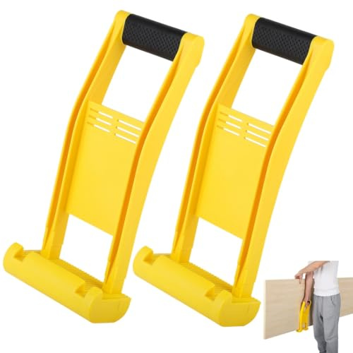 Set Of 2 Plywood Lifting Handles, Heavy Duty Drywall Carrier With 80Kg Load-Bearing Capacity, Anti-Slip Design