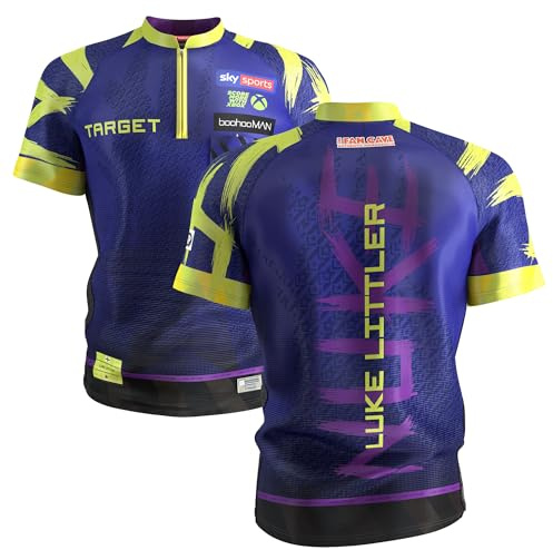 Target Darts Luke Littler Dart Shirt 2026, 8 Years | Das Nuke Kids Darts-Shirt, Jugend-Coolplay-Darts-Oberteil ohne Kragen, Darts-Oberteil für Kinder, Player Edition T-Shirt