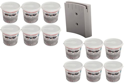 Axis Line Bundle: Original ZVG Wiper Bowl Polytex + Wandhalter – 2er Set (12x ZVG Bowl,1x Halter), feuchte Reinigungstücher Spender-Eimer, Polypropylen Wischtücher für Industrie, Werkstatt, KFZ, Auto