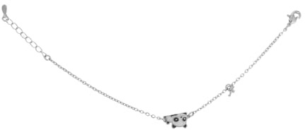 PACKOVE Niedliches Panda Schmuckarmband aus Kupfer, Verstellbar, Silber | Damen und Mädchen, Glückssymbol, Läuft, Geschenk für Partys und Besondere Anlässe