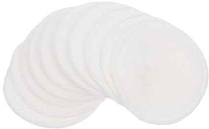 OSOLADY 10 pezzi Dischetti di Cotone Riutilizzabili 8cm per Pulizia Viso e Rimozione Trucco Tamponi Morbidi Lavabili per Toner e Cura del Viso 10 Pezzi