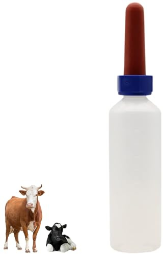 Mangeoire pour chèvre, Bouteille de Lait en Plastique de 500ML avec tétine, Bouteille pour Veau, biberon d'allaitement pour Agneau, biberon d'alimentation pour Lait pour Ferme, décor
