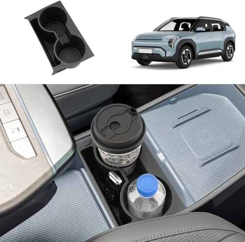 Coleya Auto Getränkehalter Aufbewahrungsbox Kompatibel mit Kia EV3/GT Line/GT 2025 2026, Mittelarmlehne Aufbewahrungsbox, Mittelkonsole Ablagefach, Kia EV3 Mittelkonsole Organizer