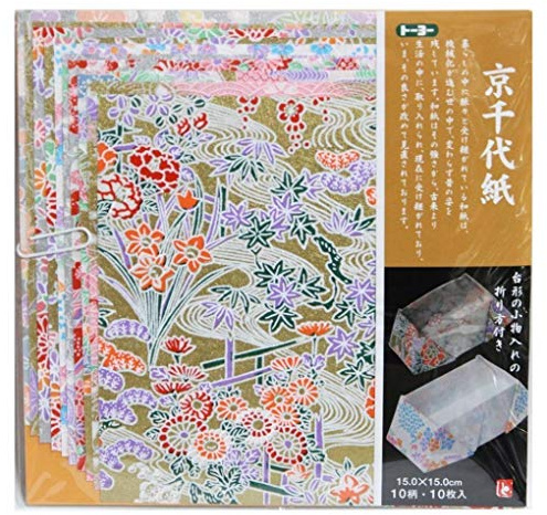 JapanBargain Yuzen Washi Chiyogami Origami Paper, #1444, 15 cm, 10 Sheet