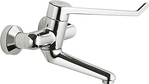 Ideal Standard B8223AA Wand-Waschtisch-Sicherheitsarmatur mit Plus Auslauf 150mm,absperrbarem S-Anschluesse Chrom