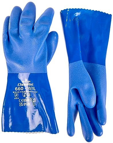 SHOWA 660, PVC – Beschichtung, Chemie, Blau, 10/XL