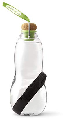 BLACK+BLUM Eau Good Water Bottle with Charcoal Filter, Filter Water Using Traditional Japanese Binchotan Charcoal, Supercharge Your Hydration, Leak Proof BPA Free Bottle, Lime, 800ml