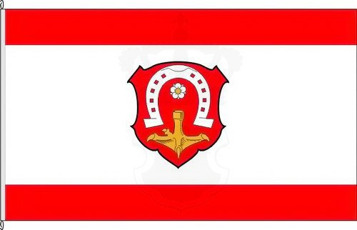 KÖNIGSBANNER Zertifizierte Flagge Fahne Griesheim - DA 100 x 150cm - Hissflagge doppelt gesäumt mit Karabinerhaken aus deutscher Flaggen-Manufaktur