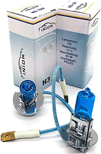 INION 2 x H3 Xenon Look 12V 55W Halogen Lampe super weiss