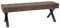 Hela Tische, Sitzbank Esszimmerbank Donna, Bezug Softex Vintageoptik Braun, X-Metallgestell Anthrazit, 140x45x48 cm
