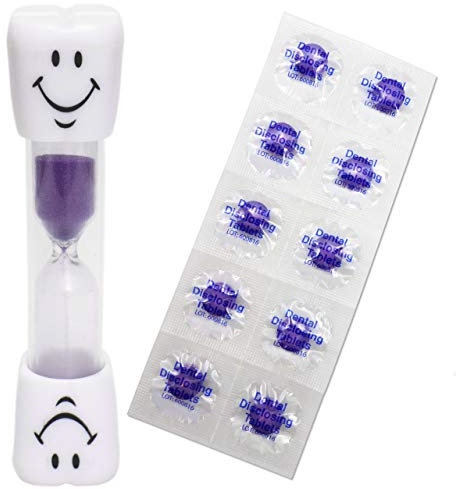 Dental Aesthetics Smile Toothbrush Timer & 10 Disclosing Tablets (Purple)