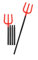 HALLOWEEN RED DEVILS TRIDENT DEVIL FANCY DRESS COSTUME FORK ACCESSORY 110CM PRONG (110 cm KD FORK TRIDENT RED)
