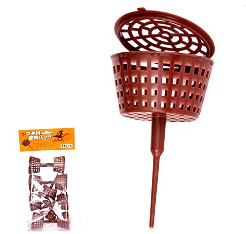 Abono de cesta con pin y tapa 4,5 cm, diámetro 10 Pack 61048, color marrón