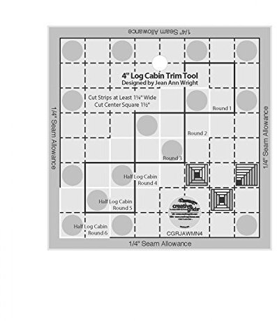 Creative Grids Log Cabin Trim Tool - 4in, Precision, Made in USA
