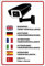 Cartello Attenzione videosorveglianza in più lingue in PVC espanso 200 x 300 mm – 3 mm di spessore