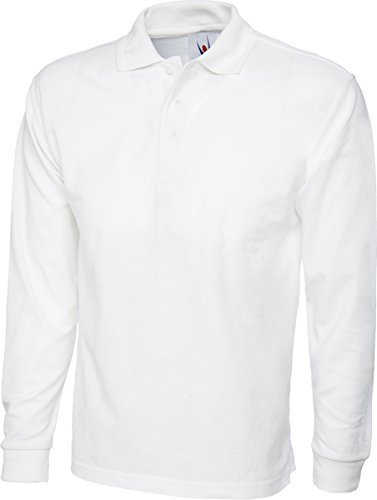 Uneek Uc113 Longsleeve Polo Shirt White M