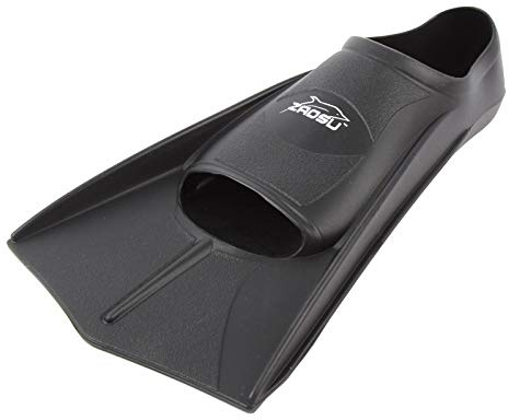 ZAOSU Unisex Training Fins | Kurzflossen für Erwachsene und Kinder fürs Training im Schwimmen, Größe:39/40, Farbe:schwarz