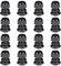 sourcing map 16Pcs PG9 Cable Gland Waterproof Connector Plastic Wire Glands Joints Black for 4-8mm Dia Wires