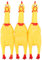 Legend Sandy Screaming Chicken,Yellow Rubber Squaking Chicken Toy Novelty and Durable Rubber Chicken for Kids and Dogs,Rubber Chickens Value 3 Pack