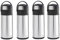 3L / 3000ml Stainless Steel Airpot Air Pot Flask Hot Cold Tea Coffee Pump Action Vacuum Flask by Denny International® (Set of 4 Airpot)