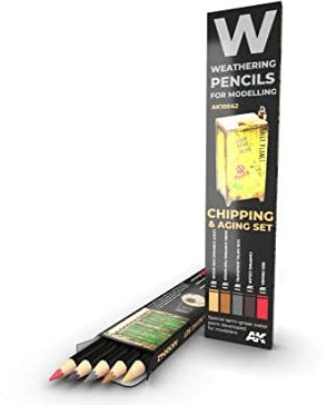 AK Interactive Peintures Chipping & Aging Set