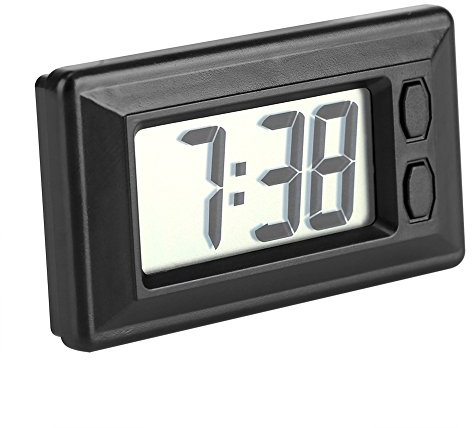 LCD Digital Clock,Fydun LCD Digital Table Car Dashboard Desk Electronic Clock Date Time Calendar Display for Home,Car, Travel, Bedroom