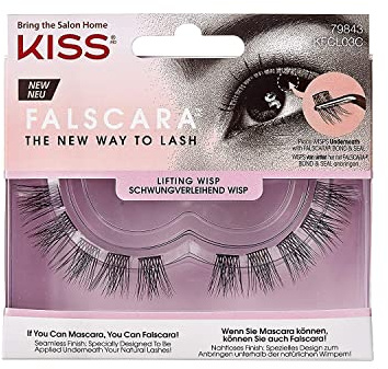 KISS Falscara Wimpernverlängerung zum Selbermachen — Featherlight synthetische wiederverwendbare künstliche Wimpern Mini Lash Clusters für einen authentischen Wimpernverlängerungs-Look