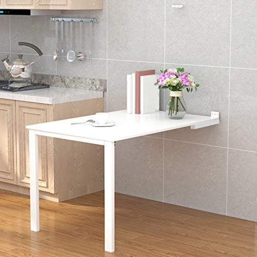 KDDEON Unsichtbarer Schwebender Wandklapptisch,Schreibtisch,Computertisch,Multifunktionale Werkbank,Küchentisch,Esstisch,Konvertierbar zu Wandmalerei,Bartisch,mit Schrauben (100x60cm/39x24in)