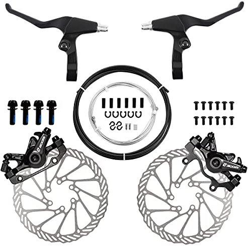 Chooee Bicycle Mechanical Disc Brake Set,Mountain Bike Front and Rear Line Pulling Brake Caliper For MTB ZYZS01