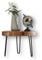 holz4home® Couchtisch mit massiver Baumscheibe aus Eiche Ø 50-64,5 cm | Exklusives Loft Design aus hochwertigem Echtholz | Stilvoller Couchtisch für Wohnräume