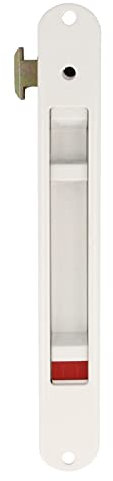 Amig - Cierre de Embutir para Ventanas y Puertas Correderas de Aluminio - Cerradura de Gancho para Empotrar - Aluminio - Color Blanco - Medidas: 174 x 23 mm