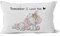 HIWX Dekorativer Kissenbezug mit süßem Elefanten-Motiv Remember I Love You, 30,5 x 50,8 cm