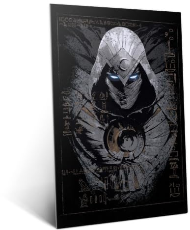 Displate Offiziell Marvel MetallPoster Magnetische Befestigung Inklusive Lizenziert Bilder Hochwertiges Poster Moon Knight - Moon Knight eyes Poster 45 cm x 32 cm