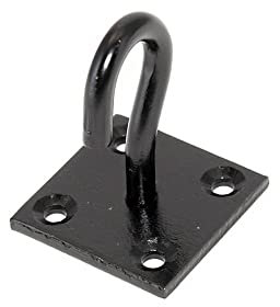 Merriway BH07694 Hook on Plate, Black
